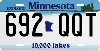 MN license plate 692QQT
