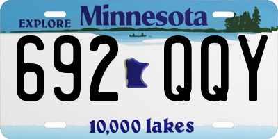 MN license plate 692QQY