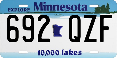 MN license plate 692QZF