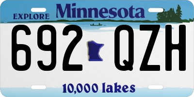 MN license plate 692QZH