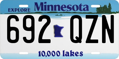MN license plate 692QZN