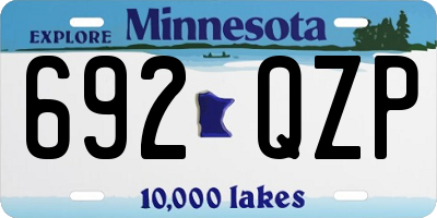 MN license plate 692QZP