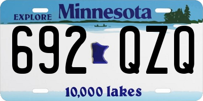 MN license plate 692QZQ