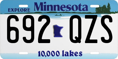 MN license plate 692QZS