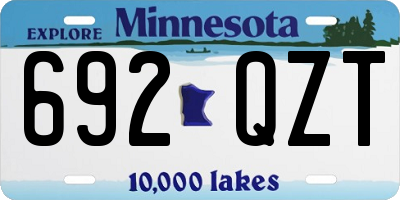 MN license plate 692QZT