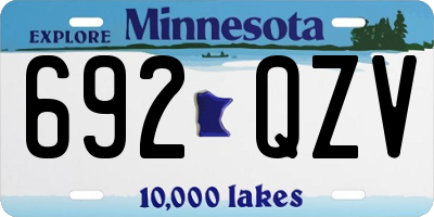 MN license plate 692QZV
