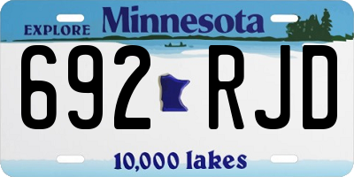 MN license plate 692RJD