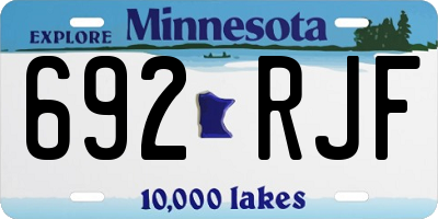 MN license plate 692RJF