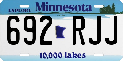MN license plate 692RJJ