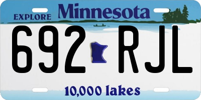 MN license plate 692RJL