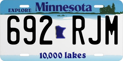 MN license plate 692RJM
