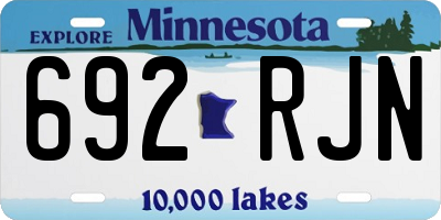 MN license plate 692RJN