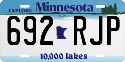 MN license plate 692RJP