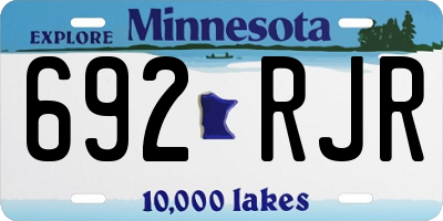 MN license plate 692RJR