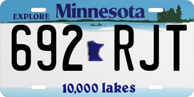 MN license plate 692RJT