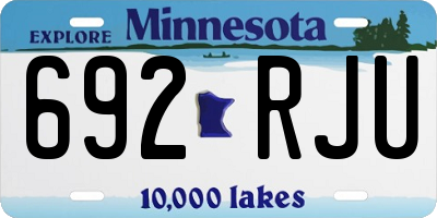 MN license plate 692RJU