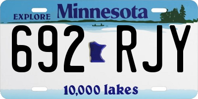 MN license plate 692RJY