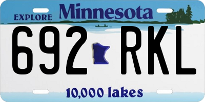 MN license plate 692RKL
