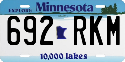 MN license plate 692RKM
