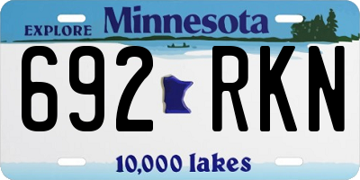 MN license plate 692RKN