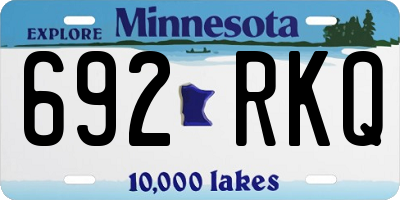 MN license plate 692RKQ