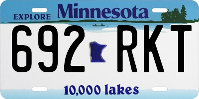 MN license plate 692RKT