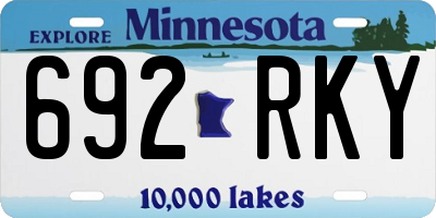 MN license plate 692RKY