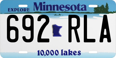 MN license plate 692RLA