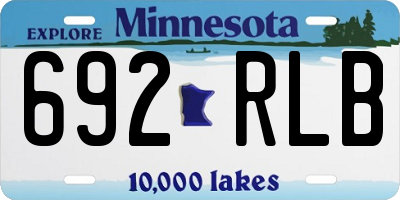 MN license plate 692RLB