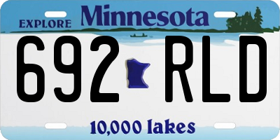 MN license plate 692RLD