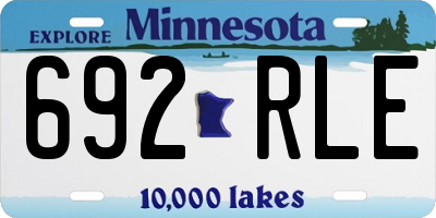 MN license plate 692RLE