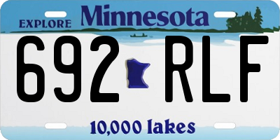 MN license plate 692RLF