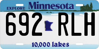 MN license plate 692RLH