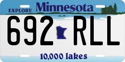 MN license plate 692RLL