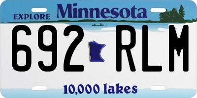 MN license plate 692RLM