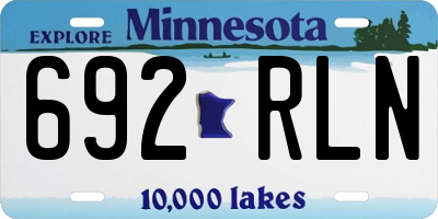 MN license plate 692RLN