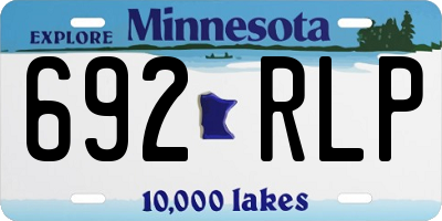 MN license plate 692RLP