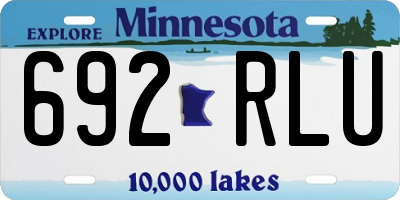 MN license plate 692RLU