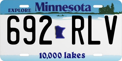 MN license plate 692RLV