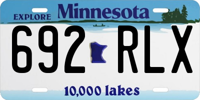 MN license plate 692RLX