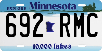 MN license plate 692RMC