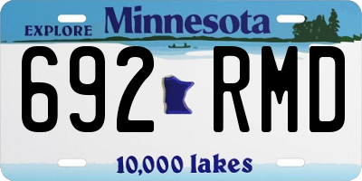 MN license plate 692RMD
