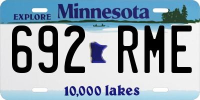 MN license plate 692RME
