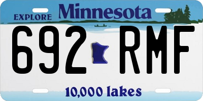 MN license plate 692RMF