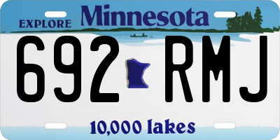 MN license plate 692RMJ