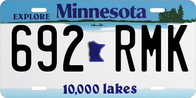 MN license plate 692RMK