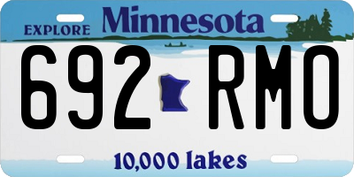 MN license plate 692RMO
