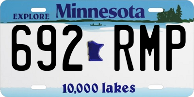 MN license plate 692RMP