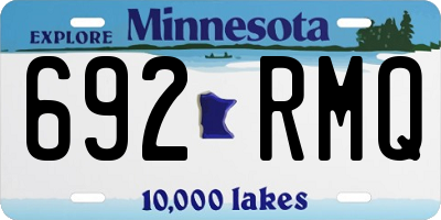 MN license plate 692RMQ