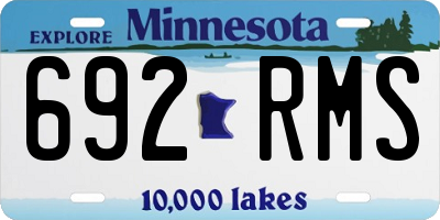 MN license plate 692RMS